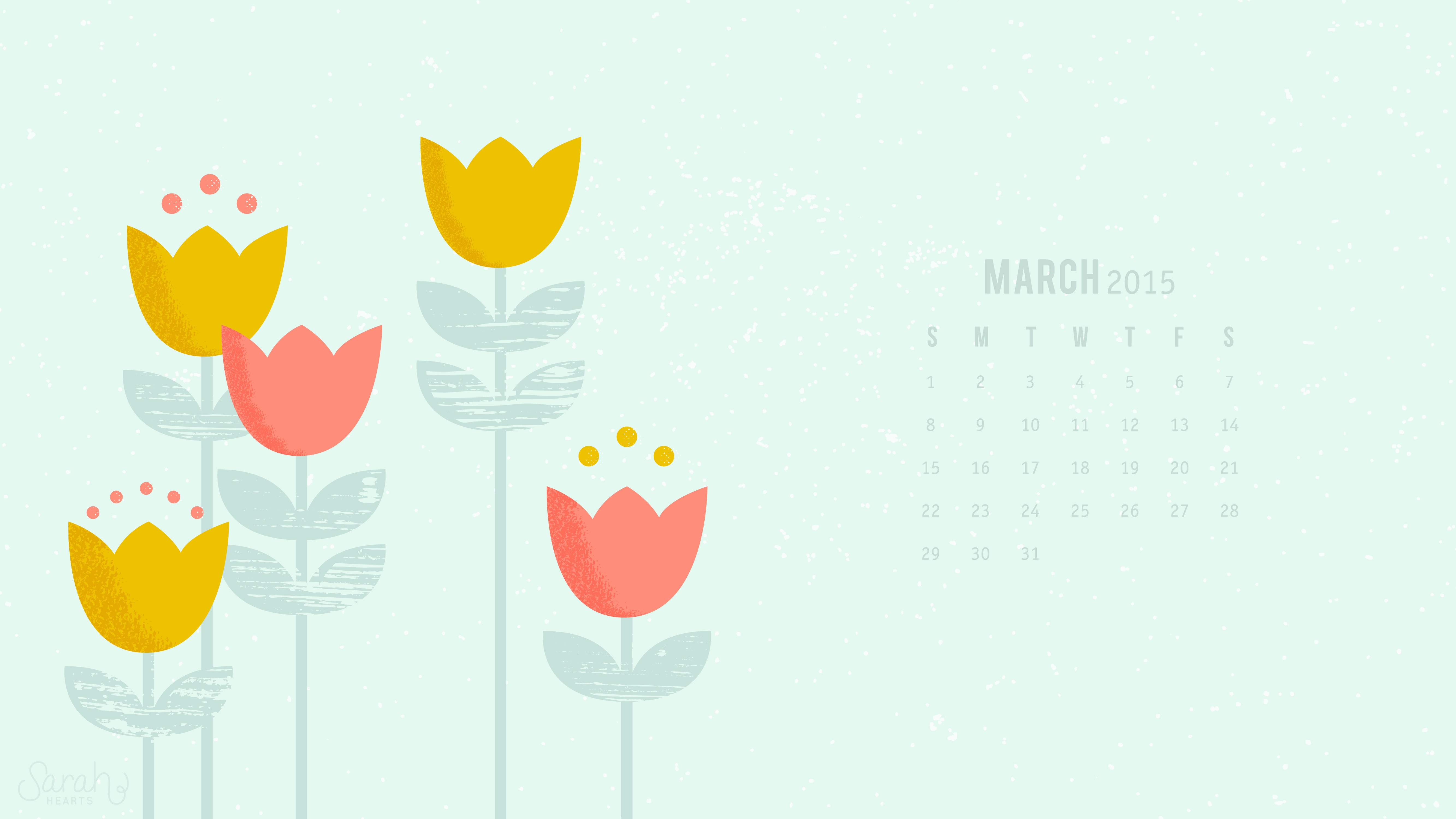 March Calendar Wallpaper Sarah Hearts