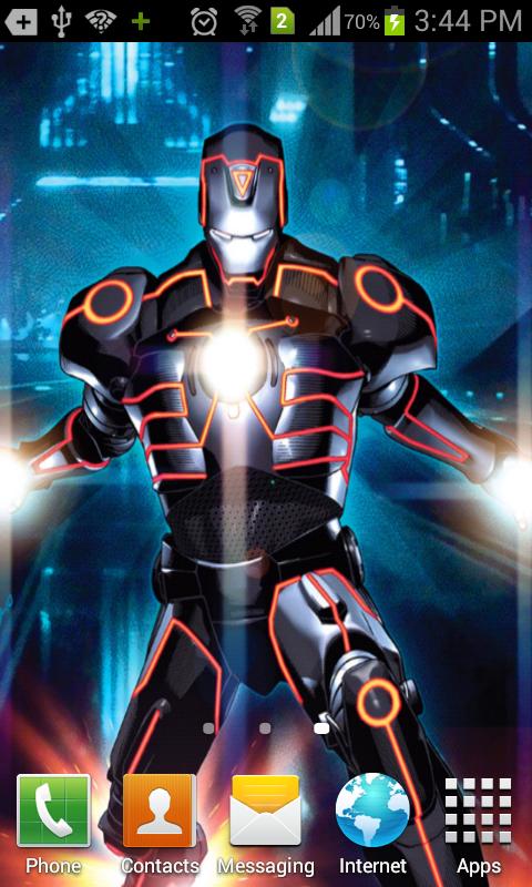 Light Iron Man Avengers Live Wallpaper  free download