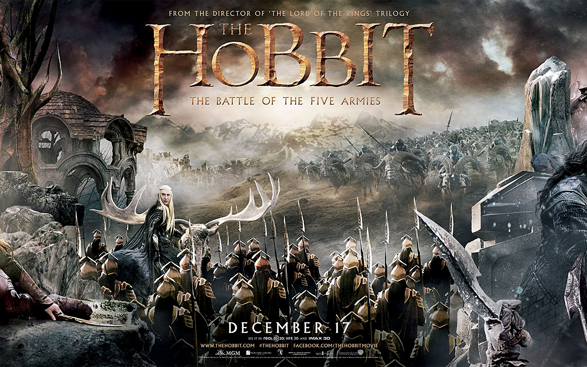 The Hobbit Battle Of Five Armies Poster HD Wallpaper