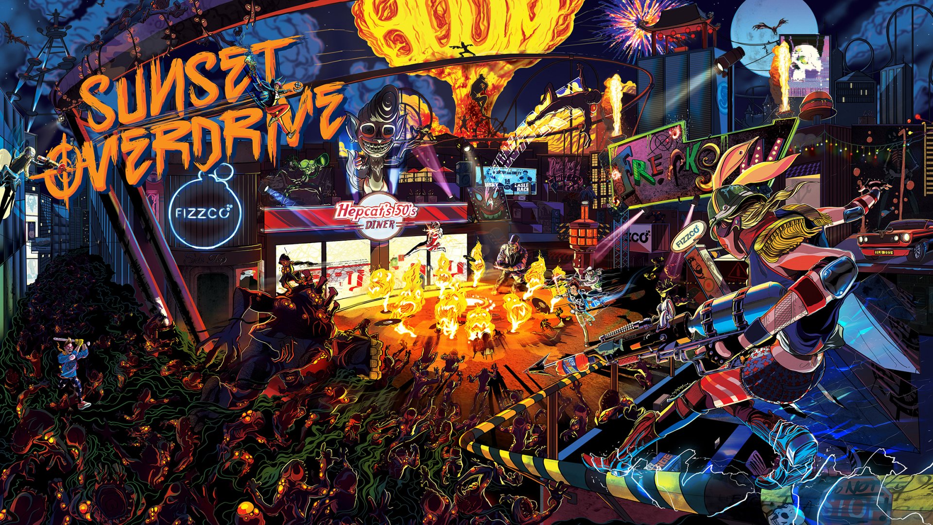 Sunset Overdrive HD Wallpaper Background Image