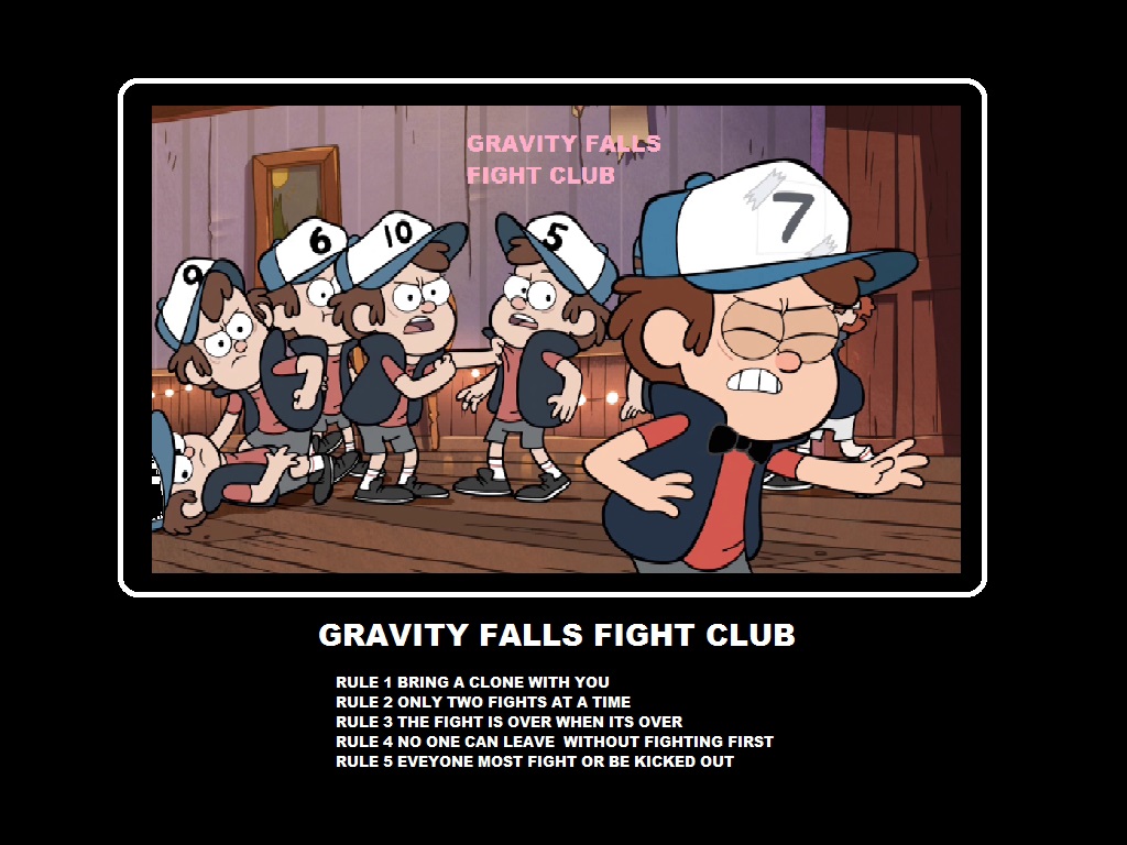 Gravity Falls Fight Club Poster By Avatarlogan