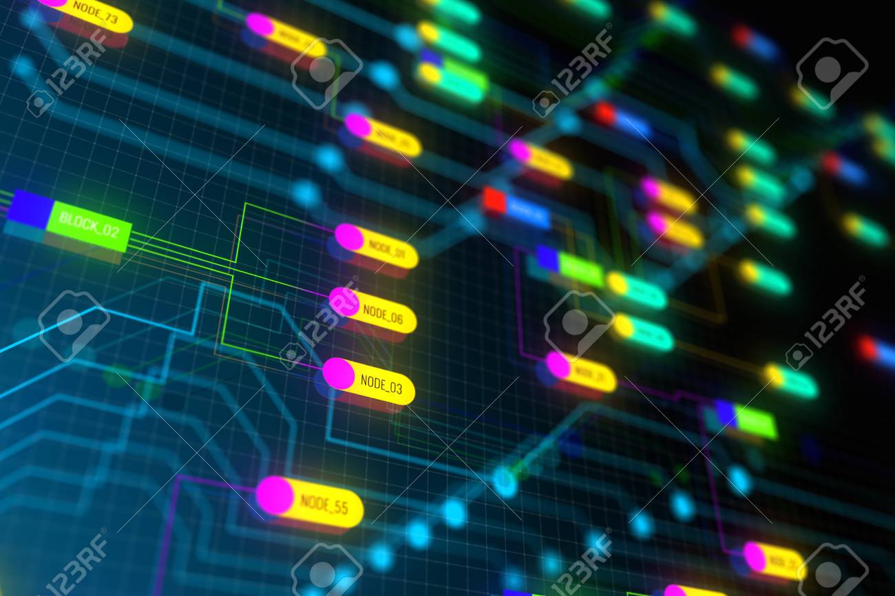 Creative Colorful Technology Node Wallpaper Semiconductor