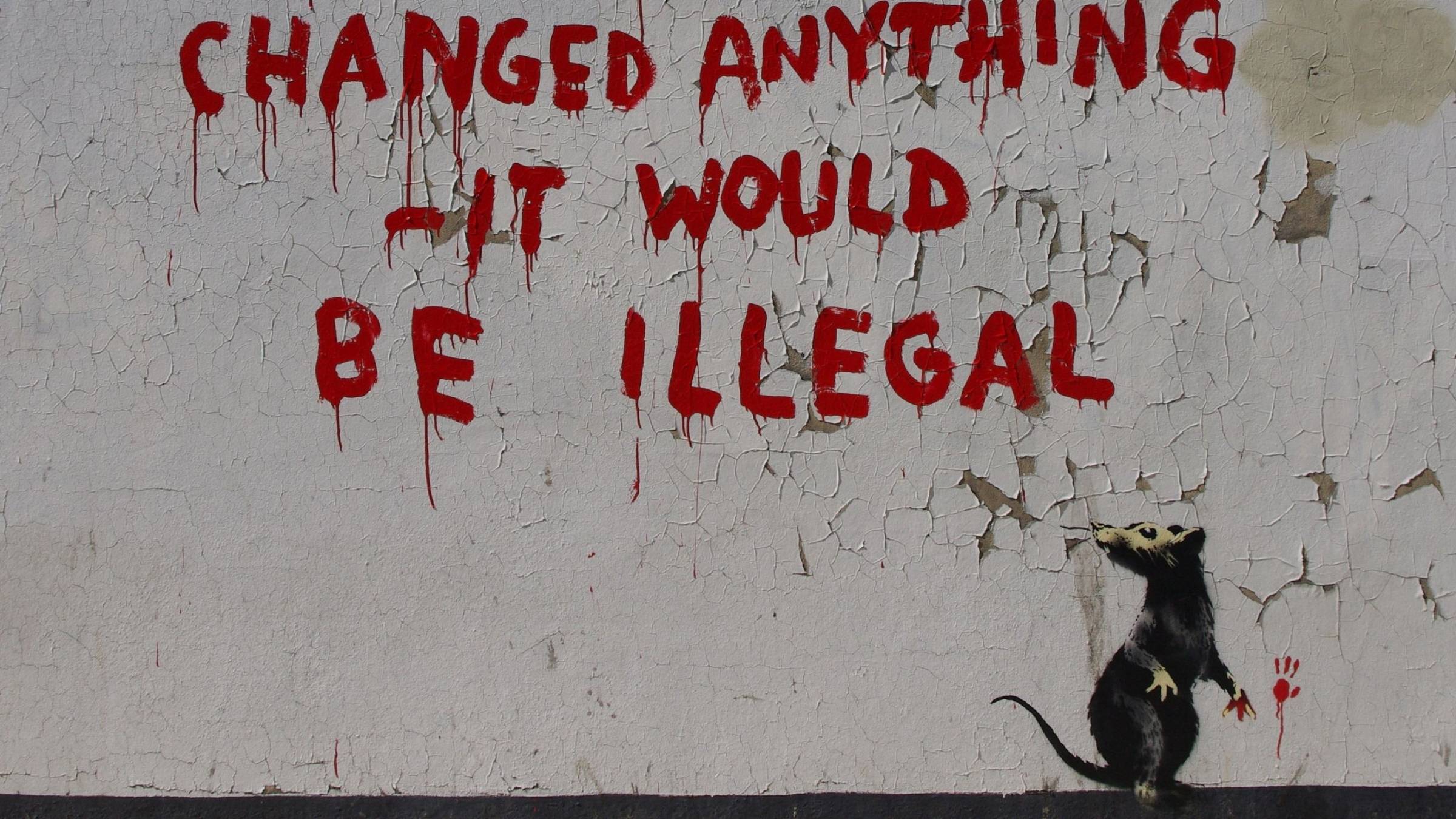 Banksy If Graffiti Changed Anything Wallpaper Android