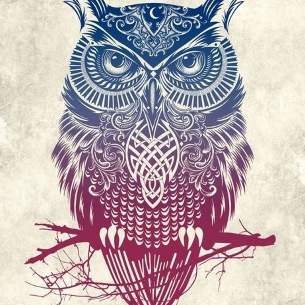 Tribal Owl Wallpaper For Apple iPad