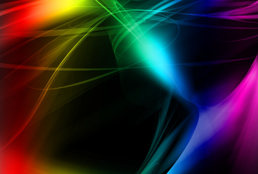 Rainbow Lights HD Background By Badabstraction