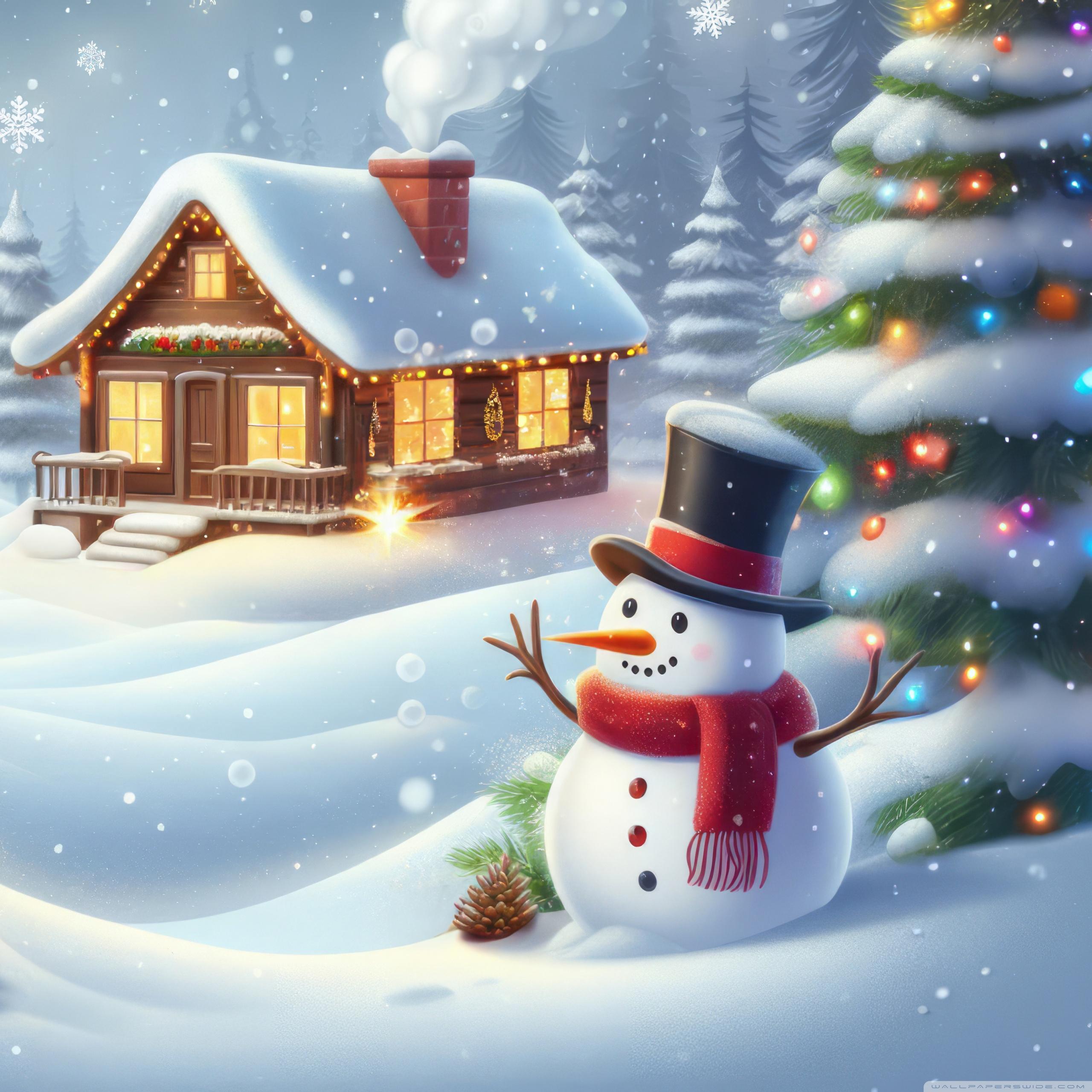 Christmas Landscape Ultra HD Desktop Background Wallpaper For