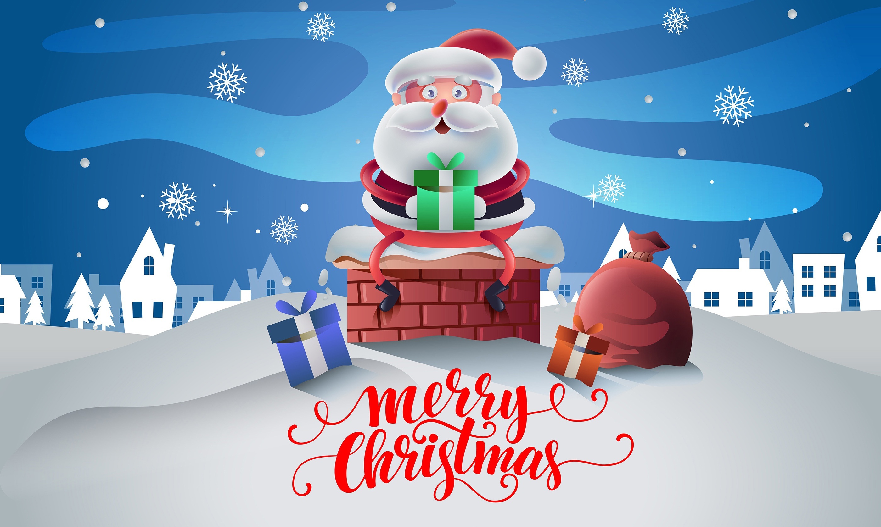 Merry Christmas Wallpaper HD Holidays 4k Image