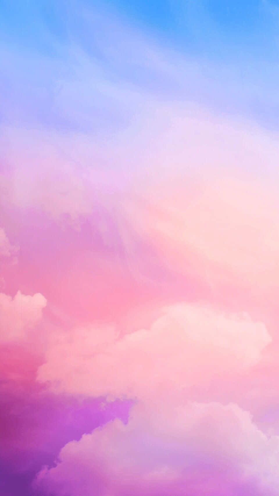 Pink And Blue Clouds Wallpaper