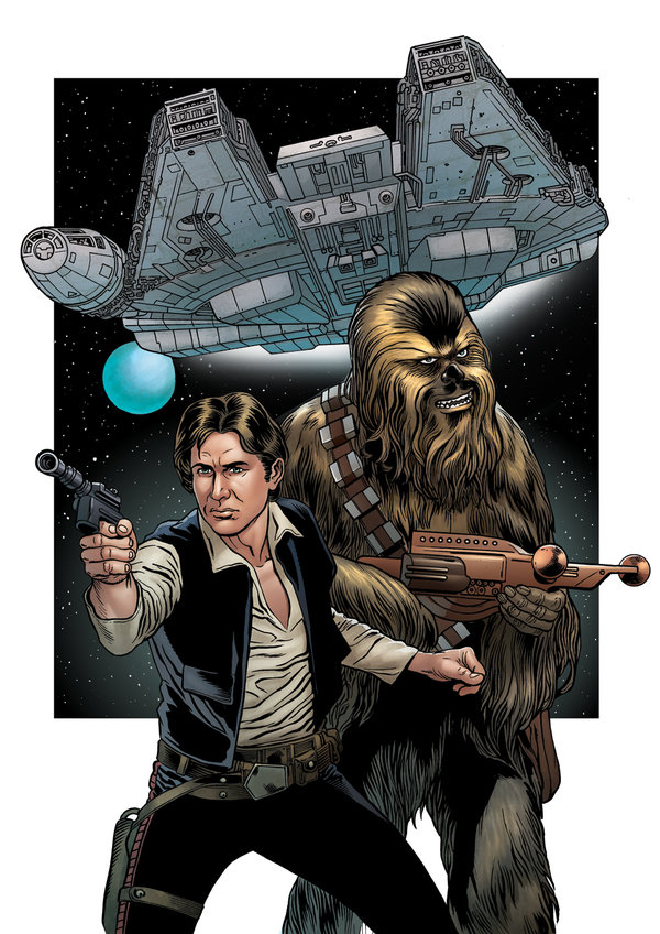 Han Solo And Chewbacca By Garyerskine