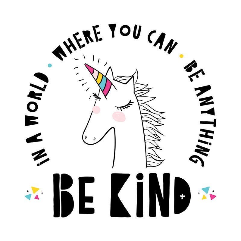 Unicorn Be Kind Quote Printable Wallpaper Hostess With The