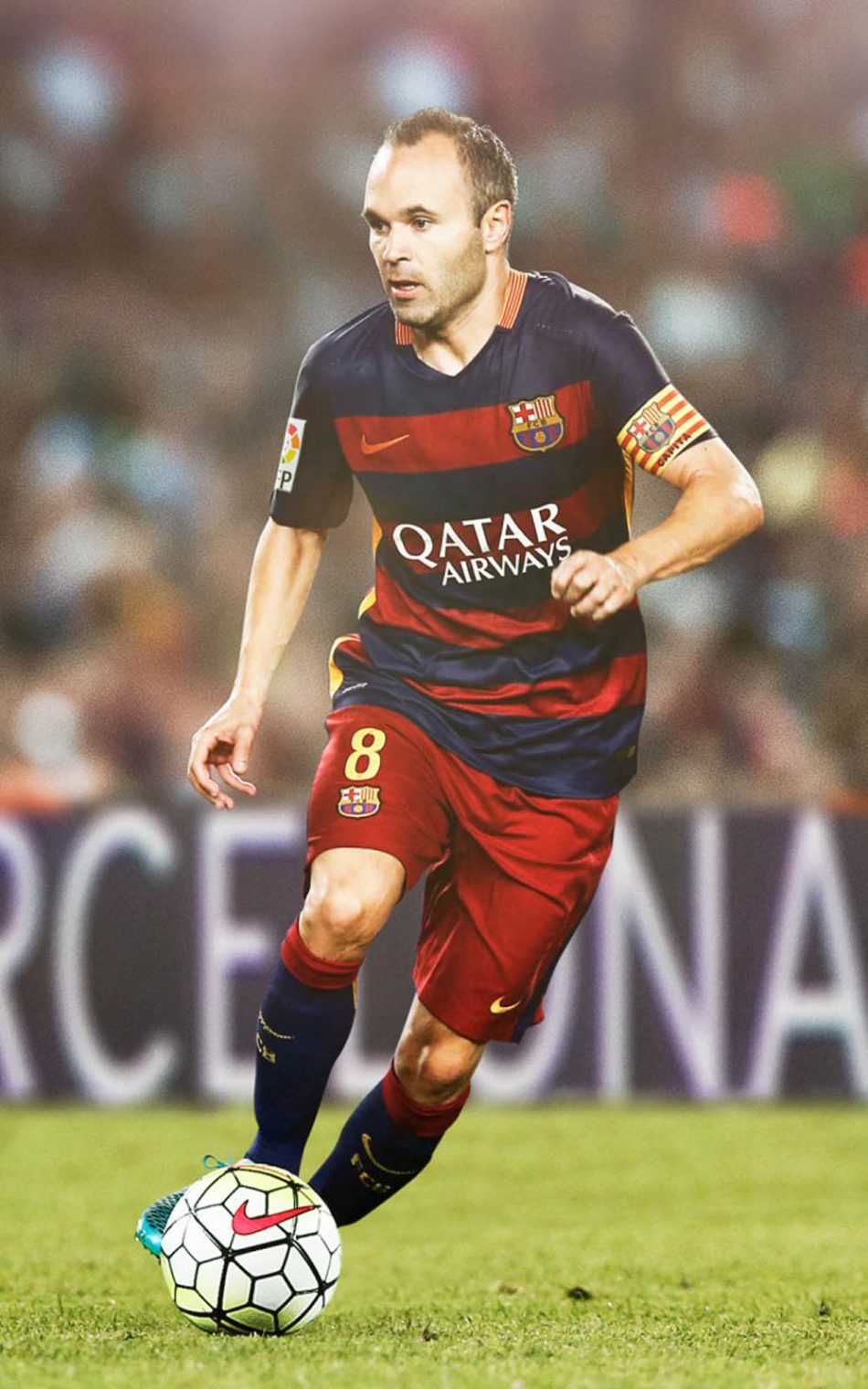 Andres Iniesta Playing For Fc Barcelona Pure 4k