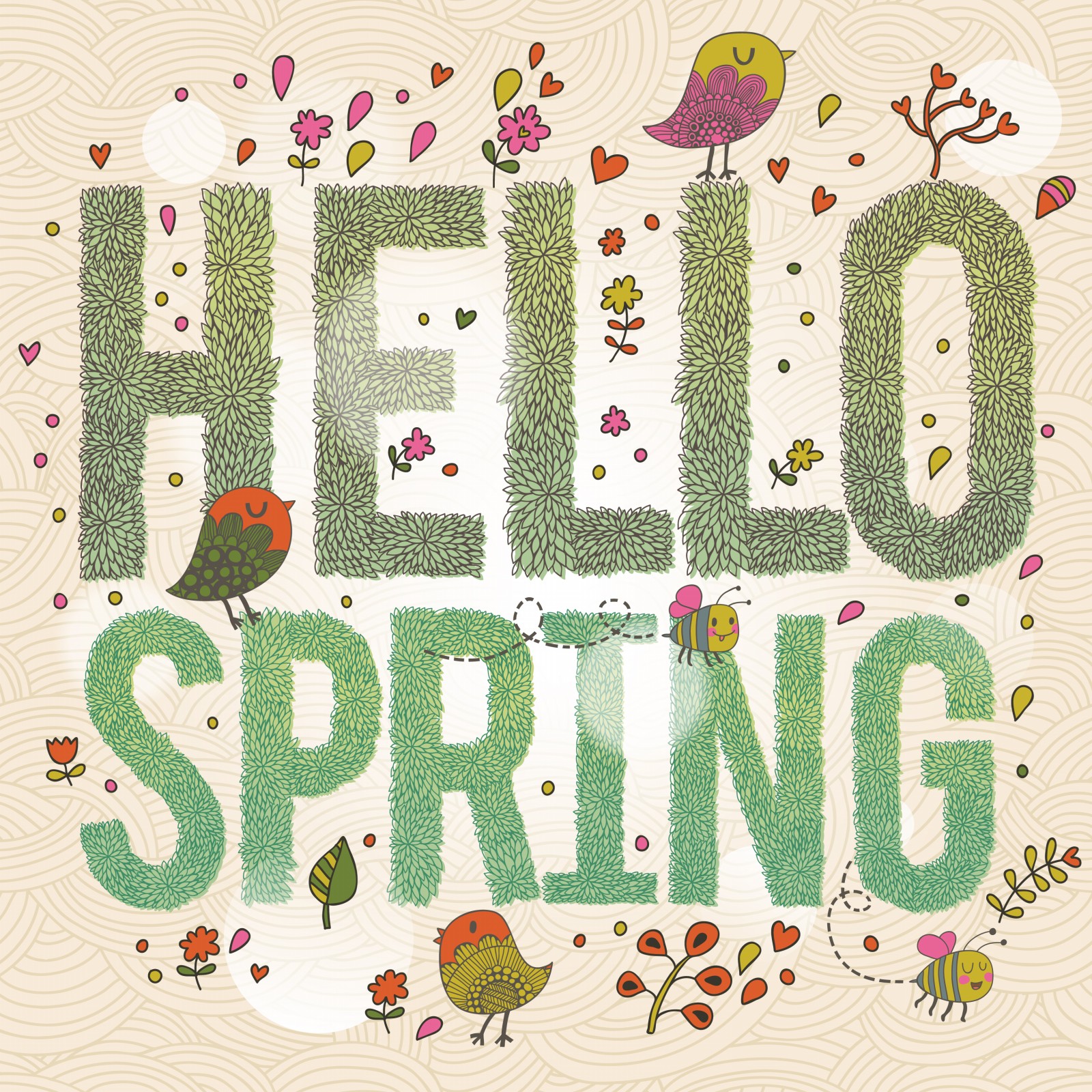 Hello Spring Bright Concept Card