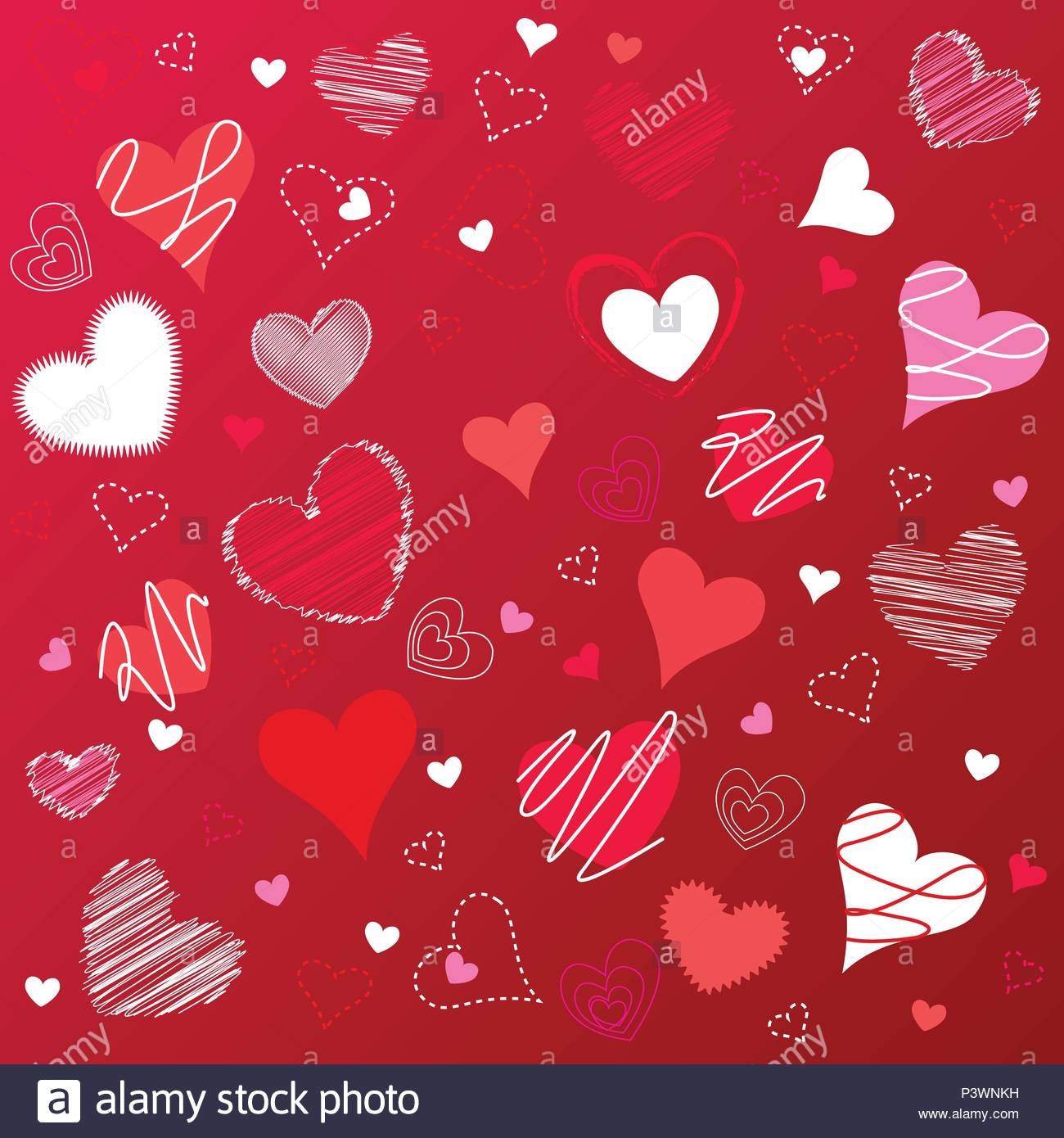 Hearts valentines icons wallpaper Stock Vector Art