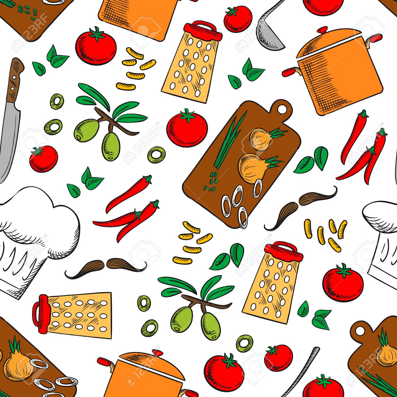 Baking And Cooking Wallpaper Line Art Style With Blank Space And Framed  Corners. Editable Clip Art. Royalty Free SVG, Cliparts, Vectors, and Stock  Illustration. Image 51751473.