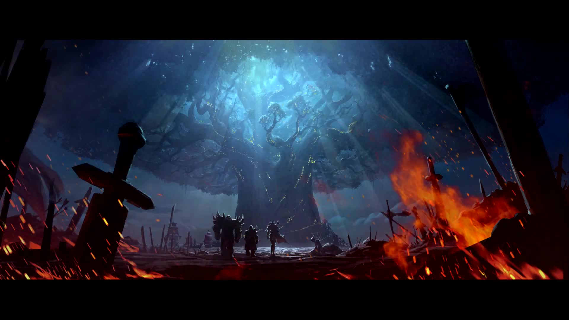 Teldrassil Burns To Use Hq Animated Background Video