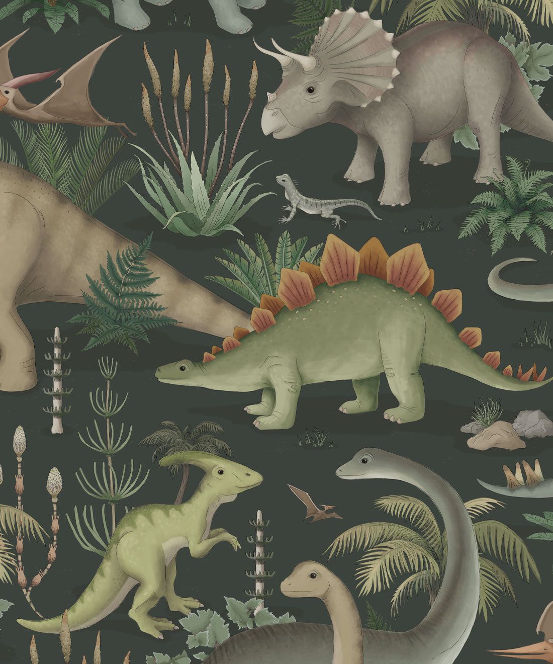 Prehistorica Wallpaper Dinosaurs Milton King
