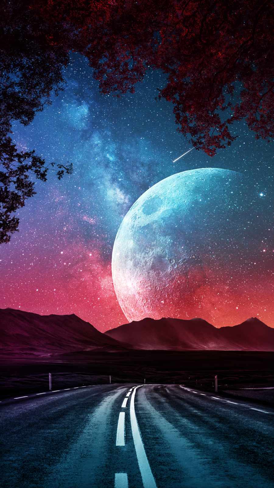 Wallpaper Galaxy Moon In Full HD Quality