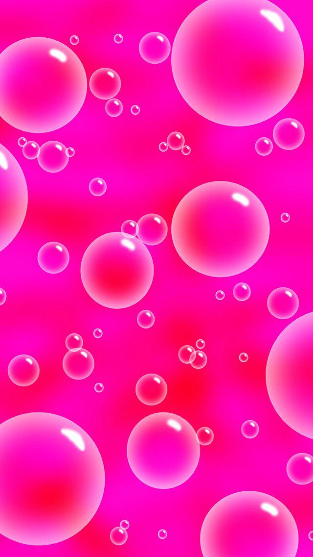 Wallpaper Bubbles Love Pink Heart iPhone