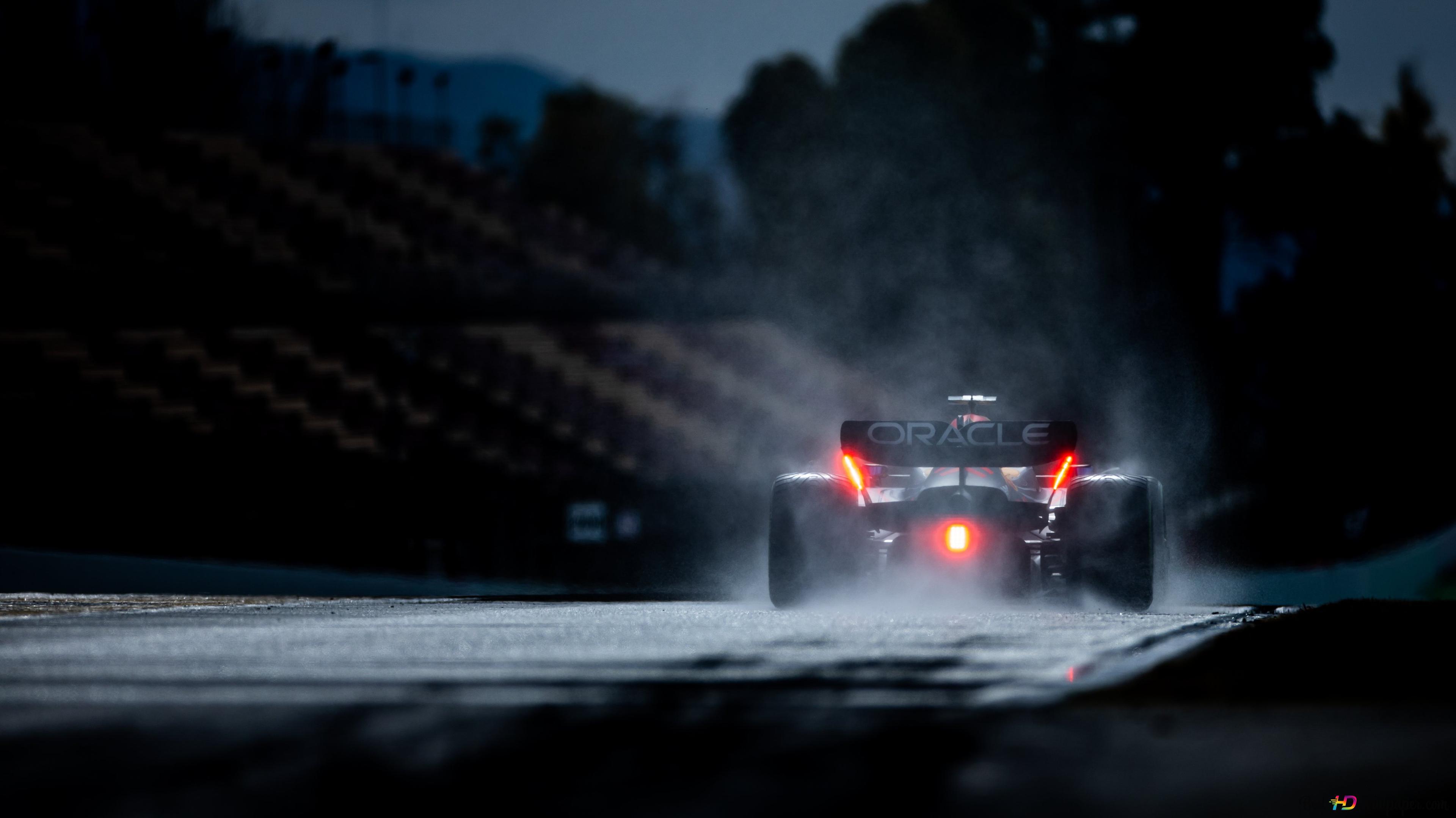 Redbull Racing Rb18 Formula New Car Back In Rain 4k