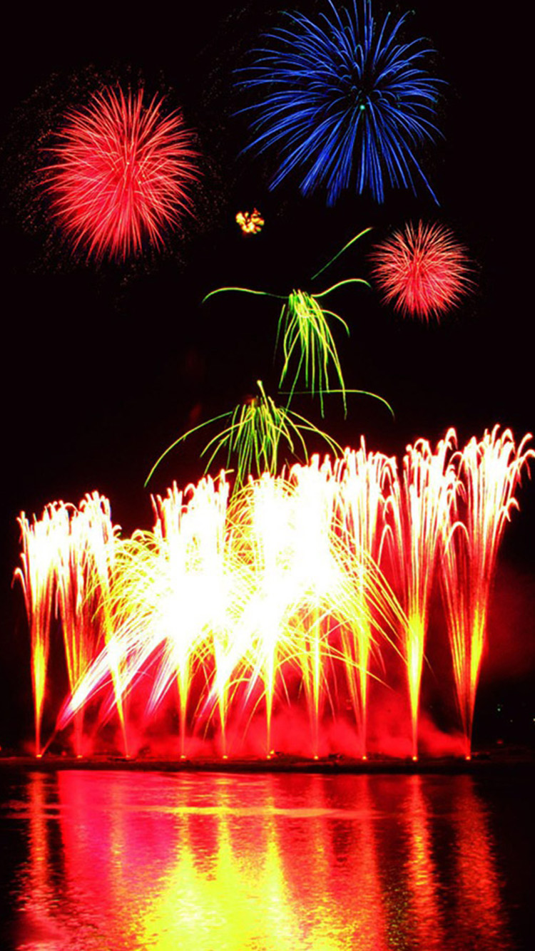 Beautiful Fireworks iPhone Wallpaper HD