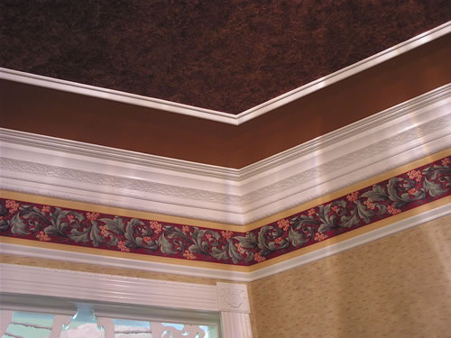 Painting A Ceiling Is Challenging And Papering Can Be Even