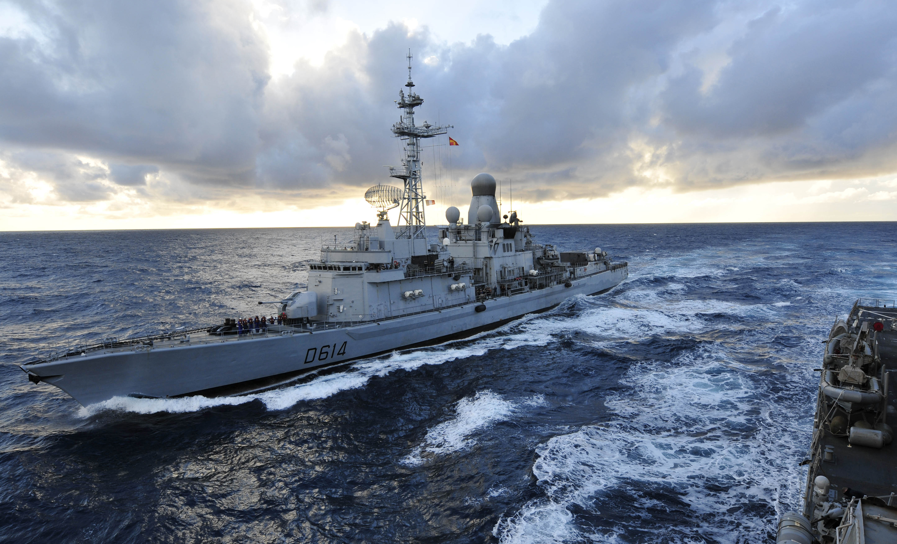 French Frigate Cassard Warship Military Wallpaper