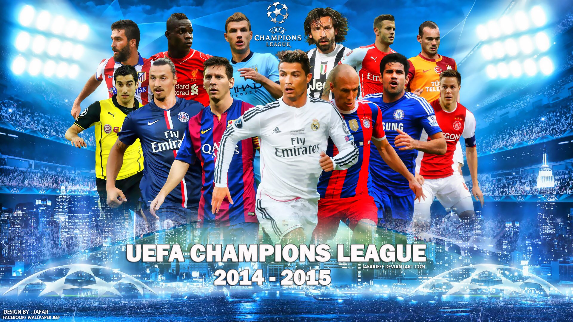 UEFA Champions League 2014 2015 Football Stars Wallpaper