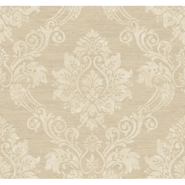 Contemporary Glitter Large Damask Wallpaper Charcoal