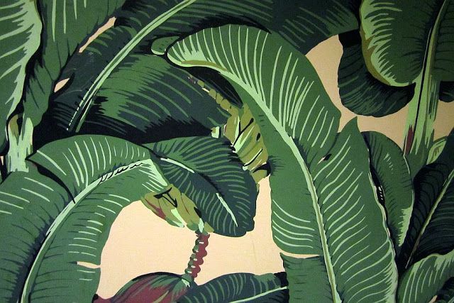 Martinique Banana Leaf wallpaper The Beverly Hills Hotel Pinterest