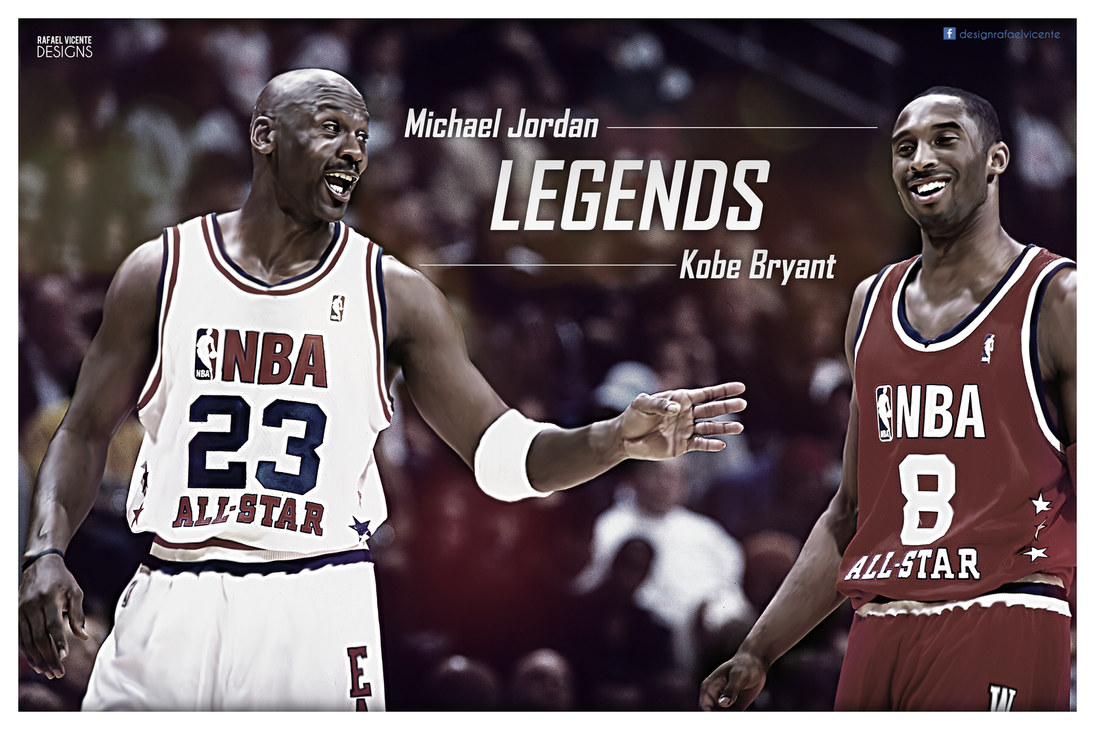 Download Basketball Stars Kobe Bryant And Michael Jordan Fun Photograph  Wallpaper  Wallpaperscom