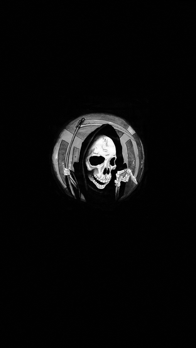 Grim Reaper In A Spyhole The iPhone Wallpaper