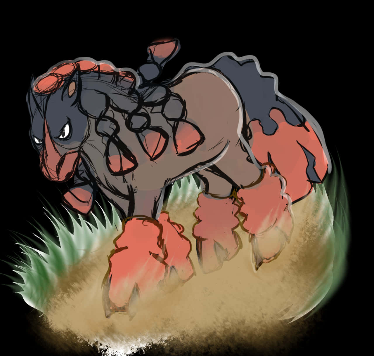 Colored Sketch Of Mudsdale Wallpaper