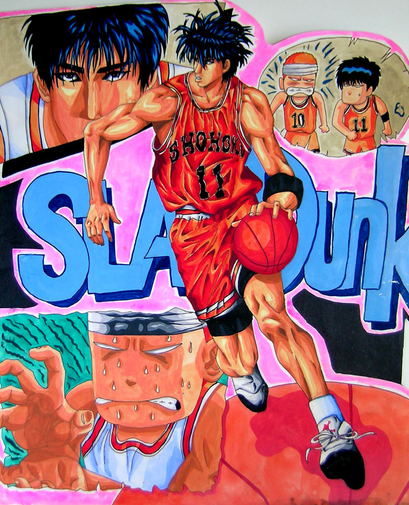 Slam Dunk Rukawa Vs Sakuragi By Buttzilla