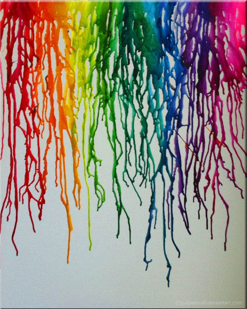 Melted Crayons Wallpaper Crayon Art By