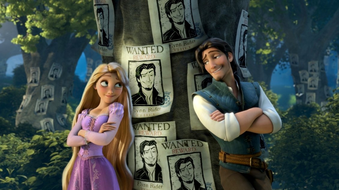 Rapunzel And Flynn Rider In The Tangled Animation