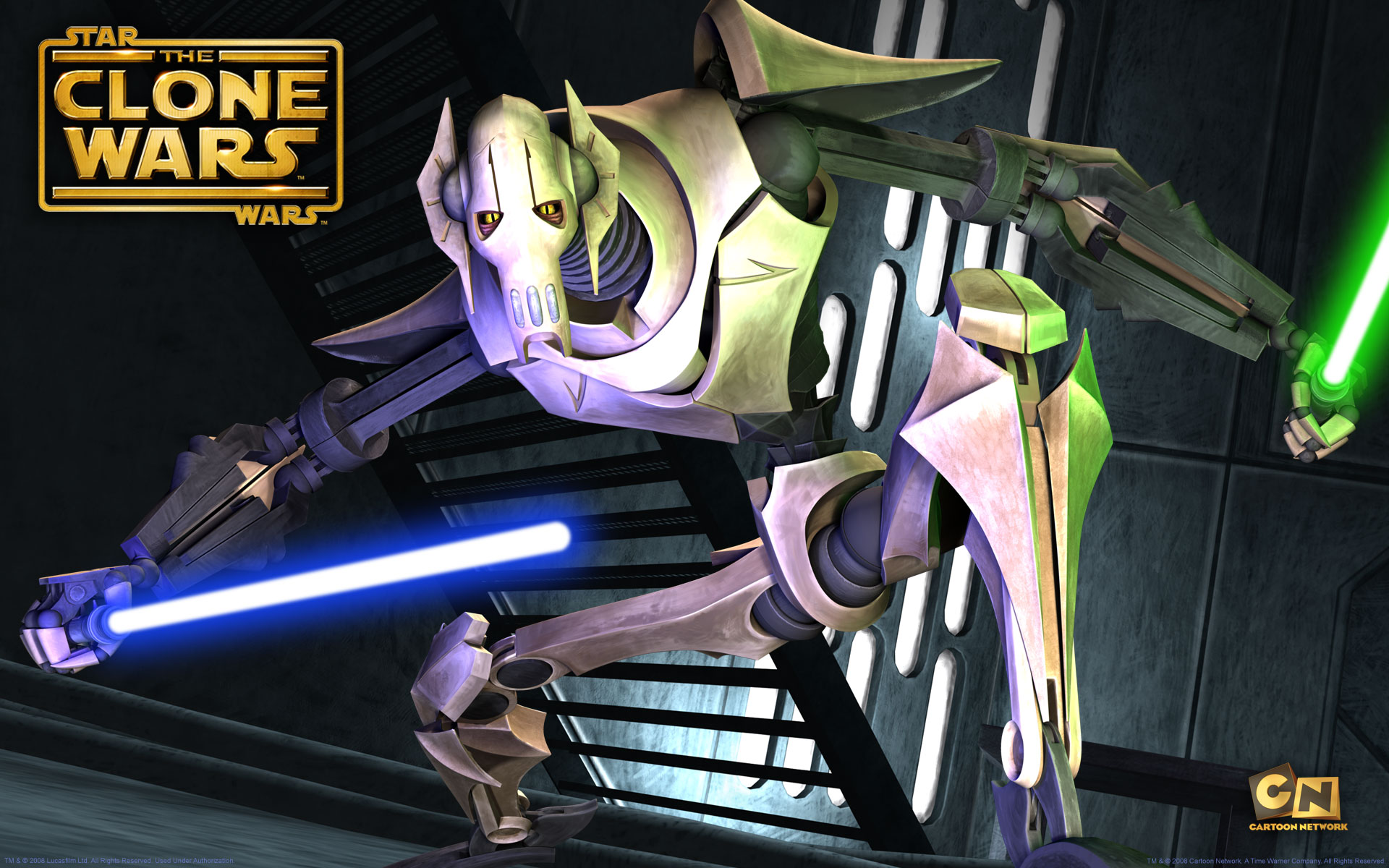 Wallpaper Picture Of General Grievous Holding A Light Saber From Star