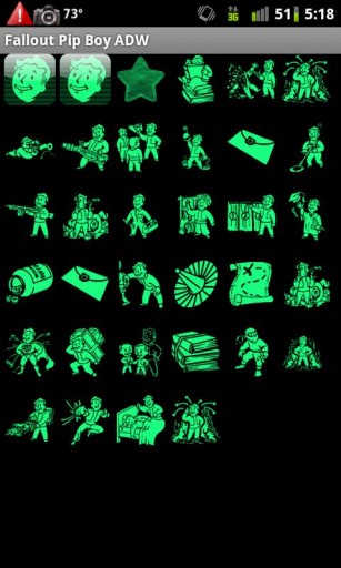 Bigger Fallout Pipboy Adw W Extras For Android Screenshot