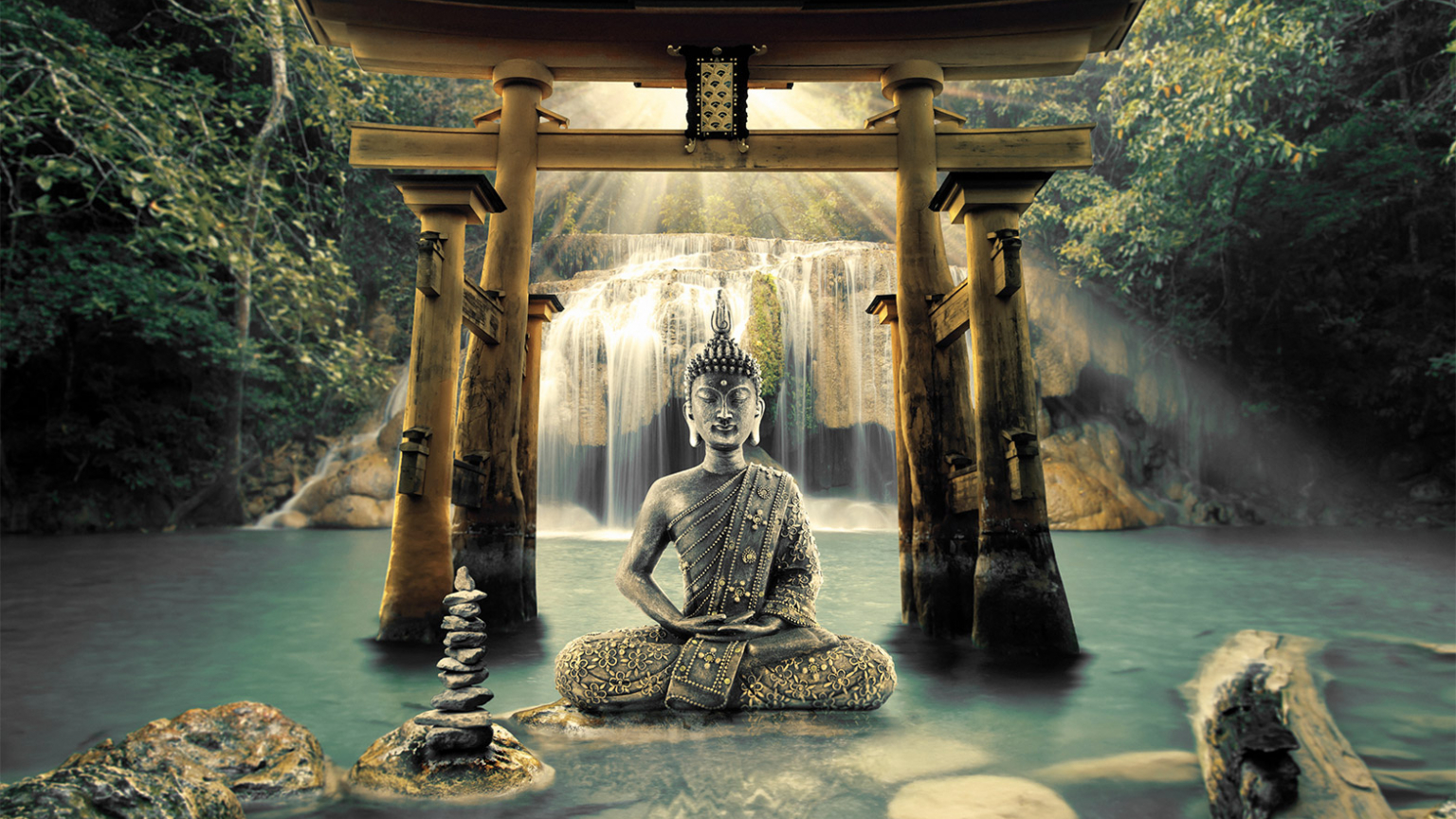 Buddha Zen Spa Photo Wallpaper Non Woven Fleeceself