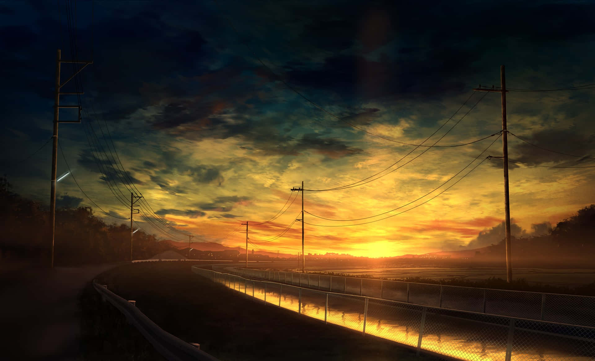 Anime Sunset Wallpaper