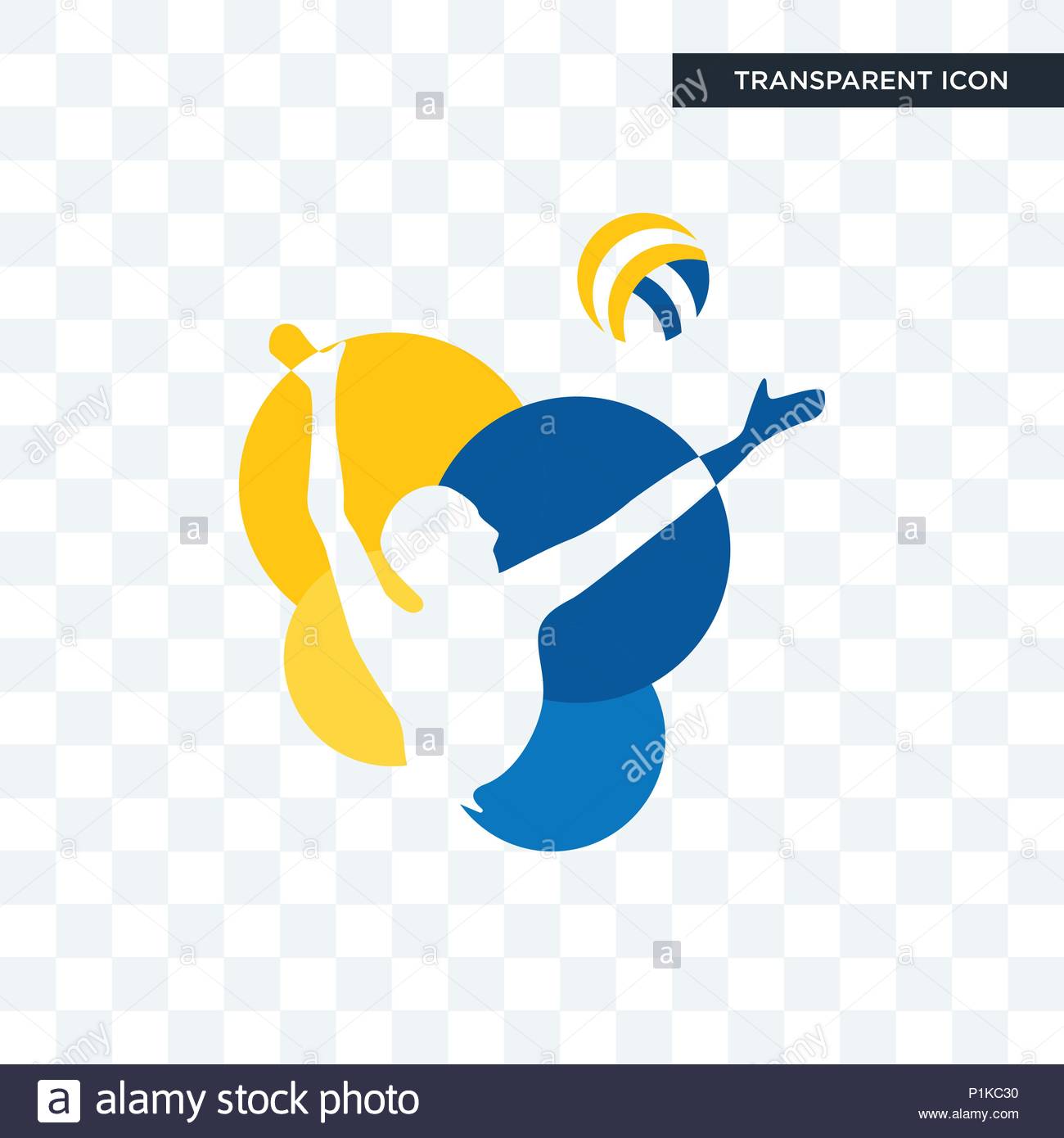 Volleyball Vector Icon Isolated On Transparent Background