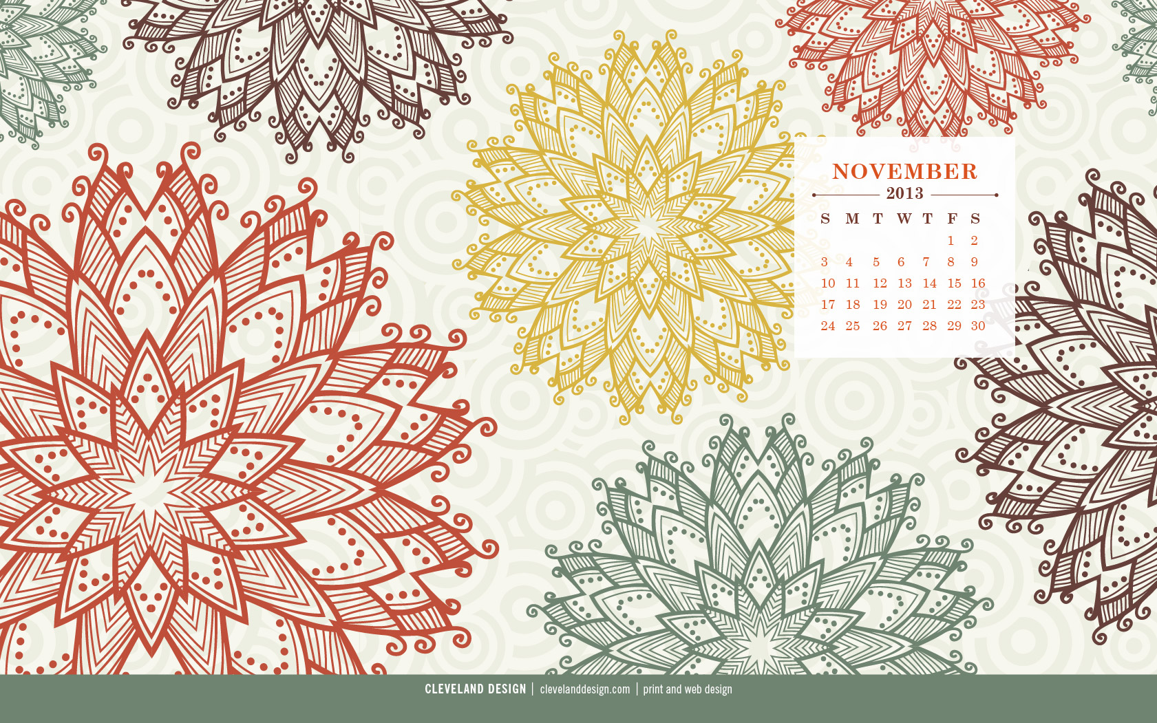 November Calendar Wallpaper Cd