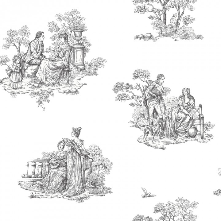 Free download Black And White Toile Wallpaper Border 204209 Black White