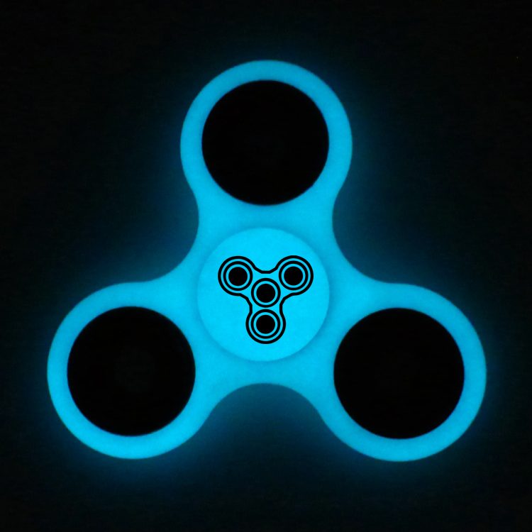 Glow Blue Logo Fidget Spinner Uk Spinners