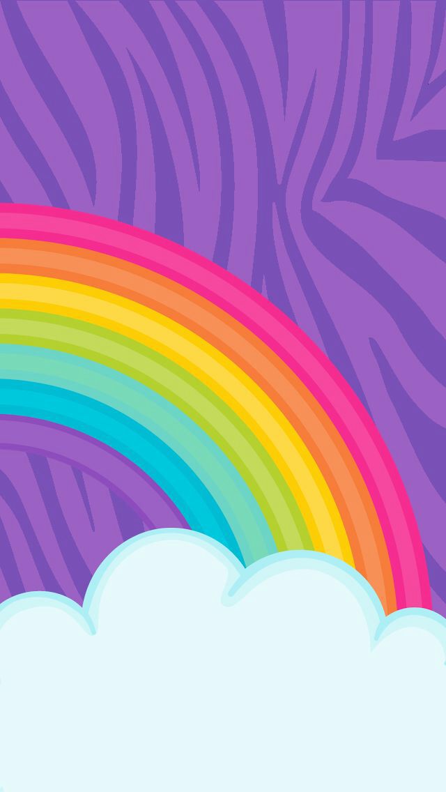 Wallpaper Pastel iPhone Rainbow