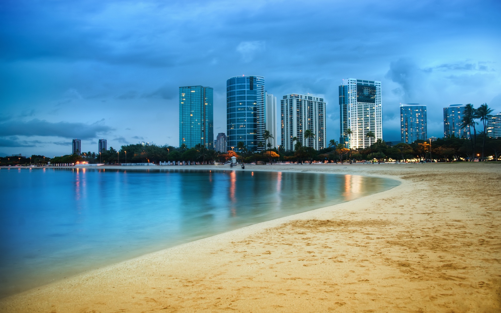 Miami beach blue city miami ocean sand sea 1680x1050