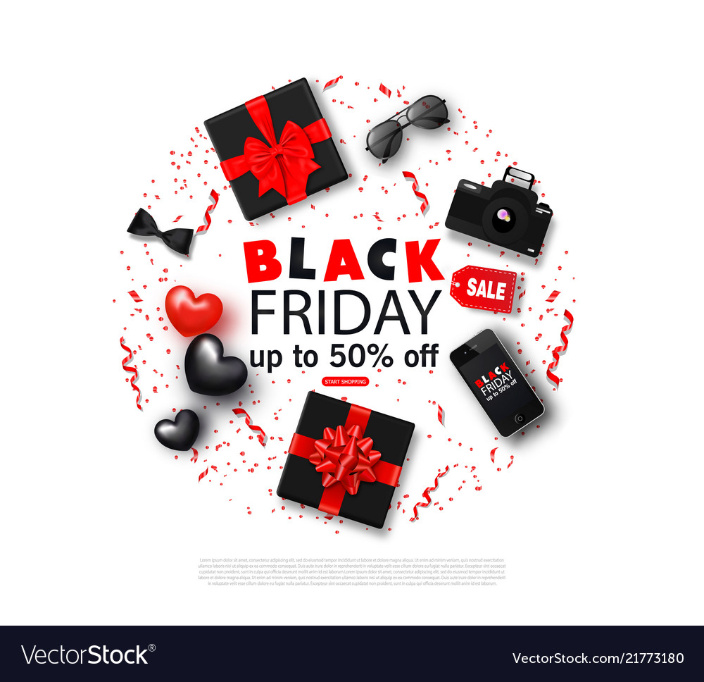Free download Black friday sale background with bowtie Vector Image