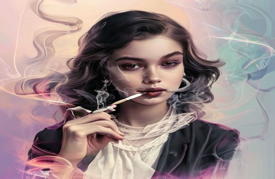 Girl Smoking Wallpaper