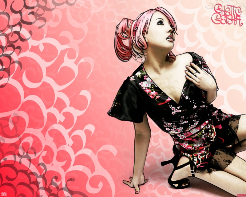 Ghetto Geisha Desktop Wallpaper Japan Rosa