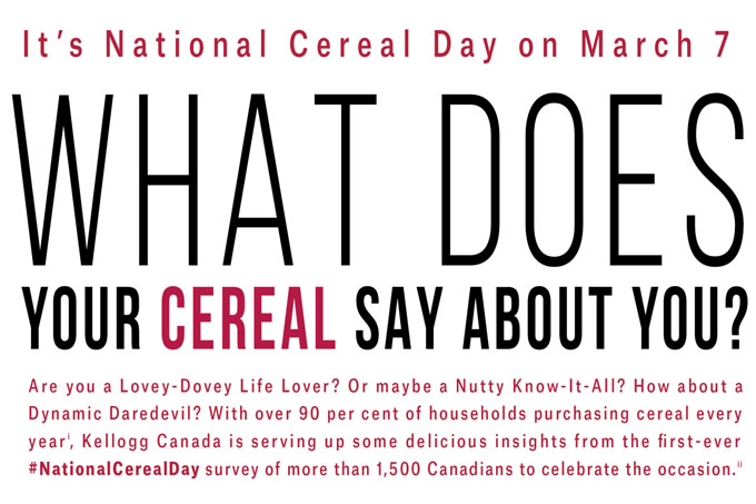 National Cereal Day Is On March What Your