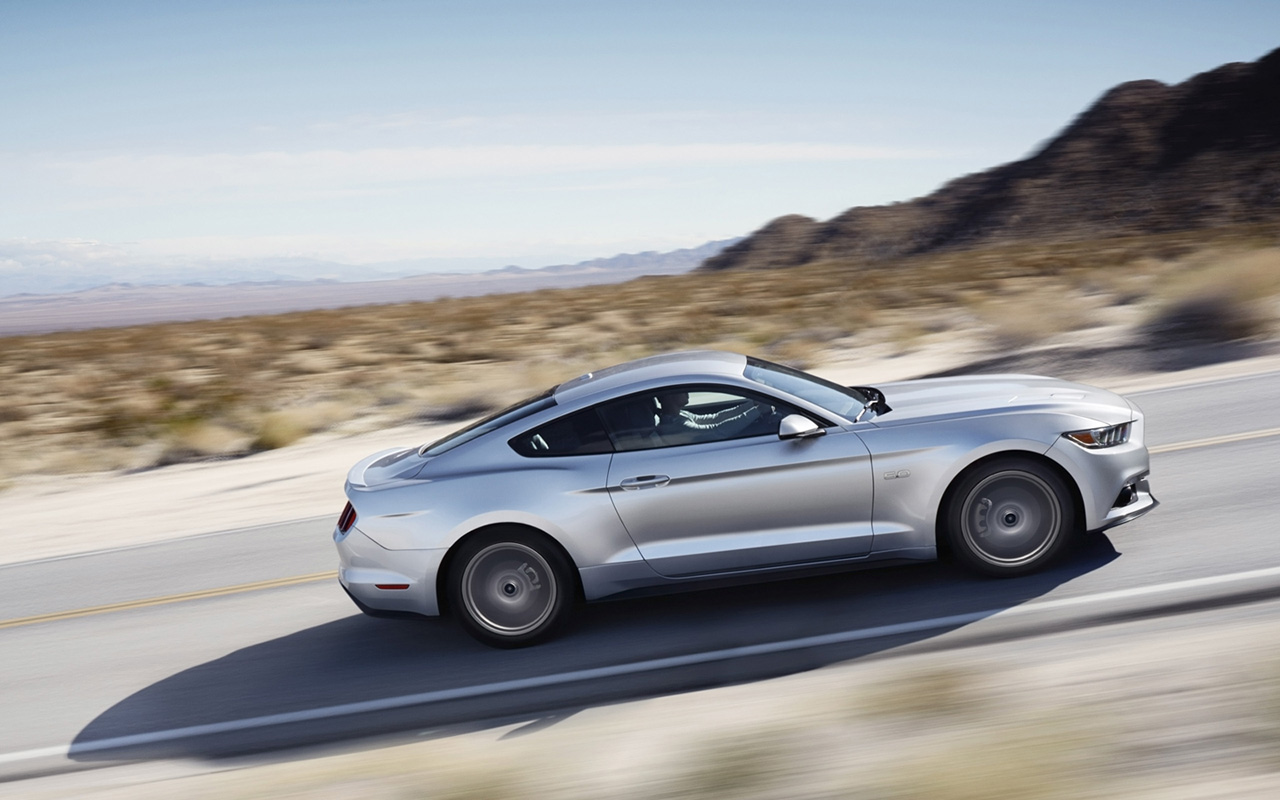 Ford Mustang Gt Silver Side Image And Wallpaper